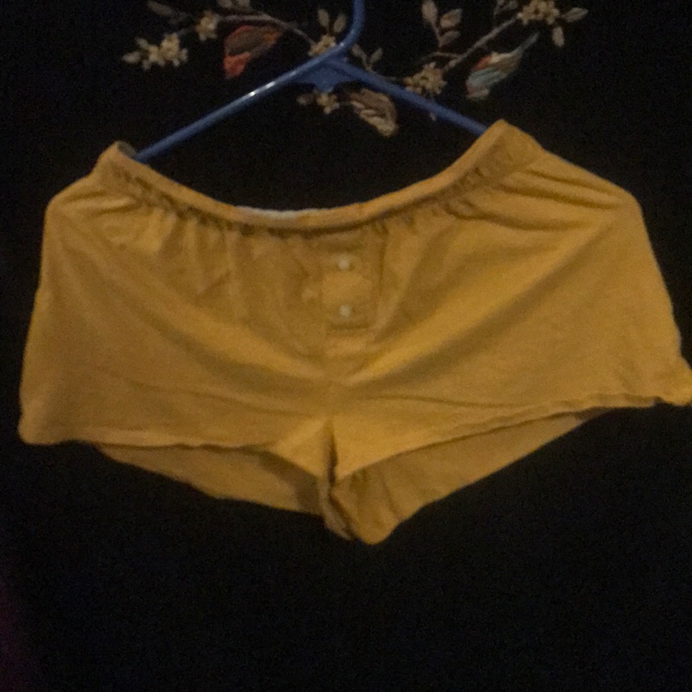 Yellow Victoria’s Secret booty shorts